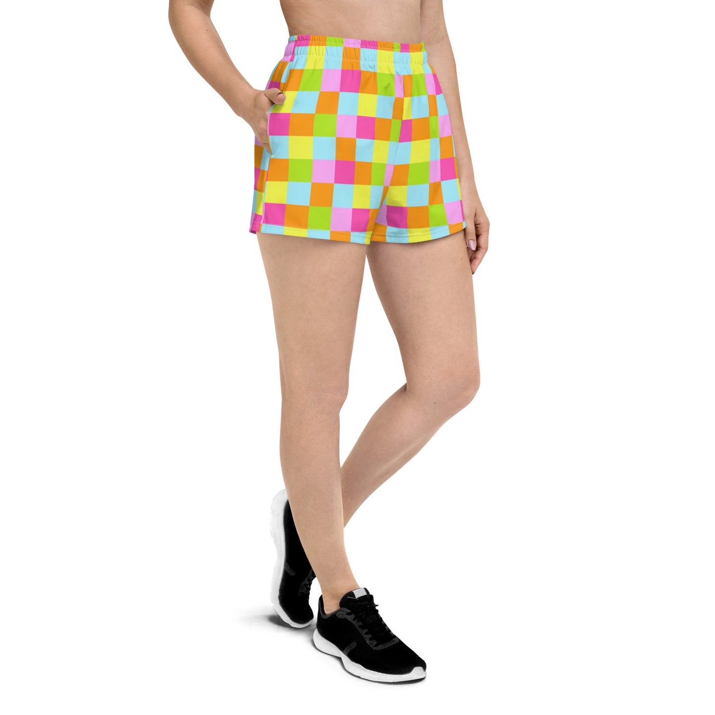 Vibrancy Checkered Women’s Athletic Shorts