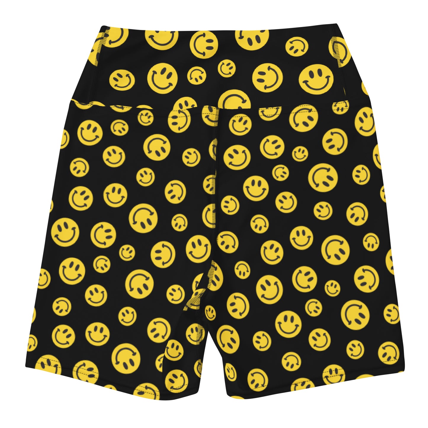 Yellow Smile Yoga Shorts