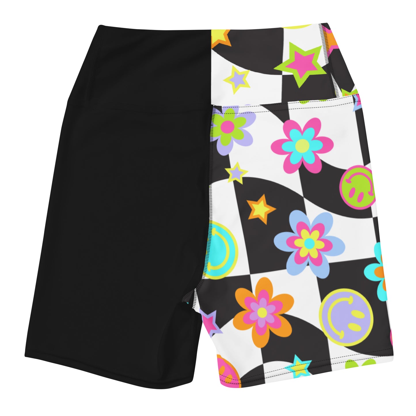 Groovy Checker Yoga Shorts