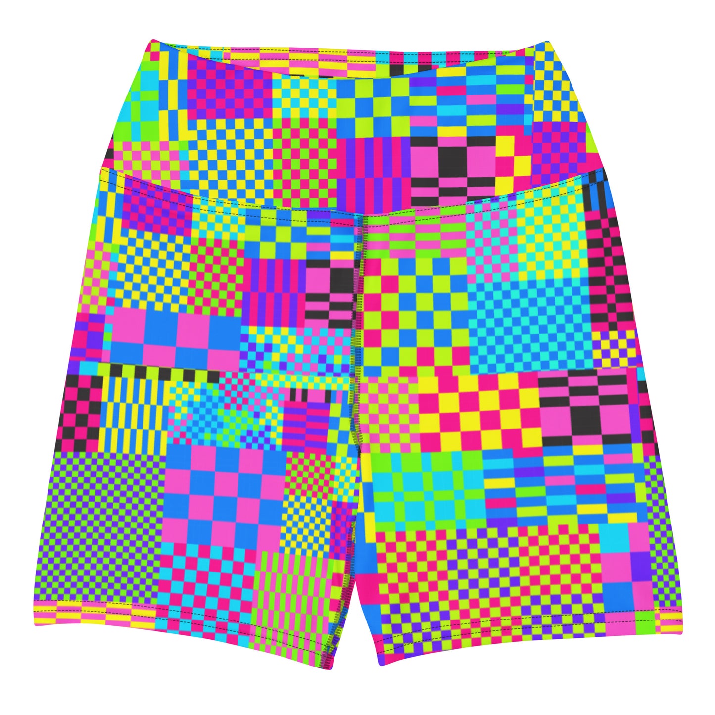 Glitch Yoga Shorts