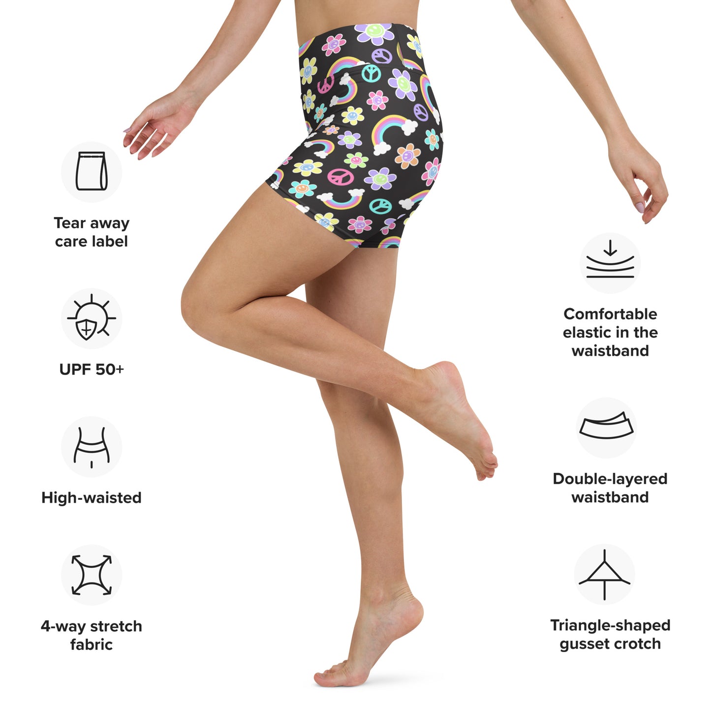 PLUR Power Yoga Shorts