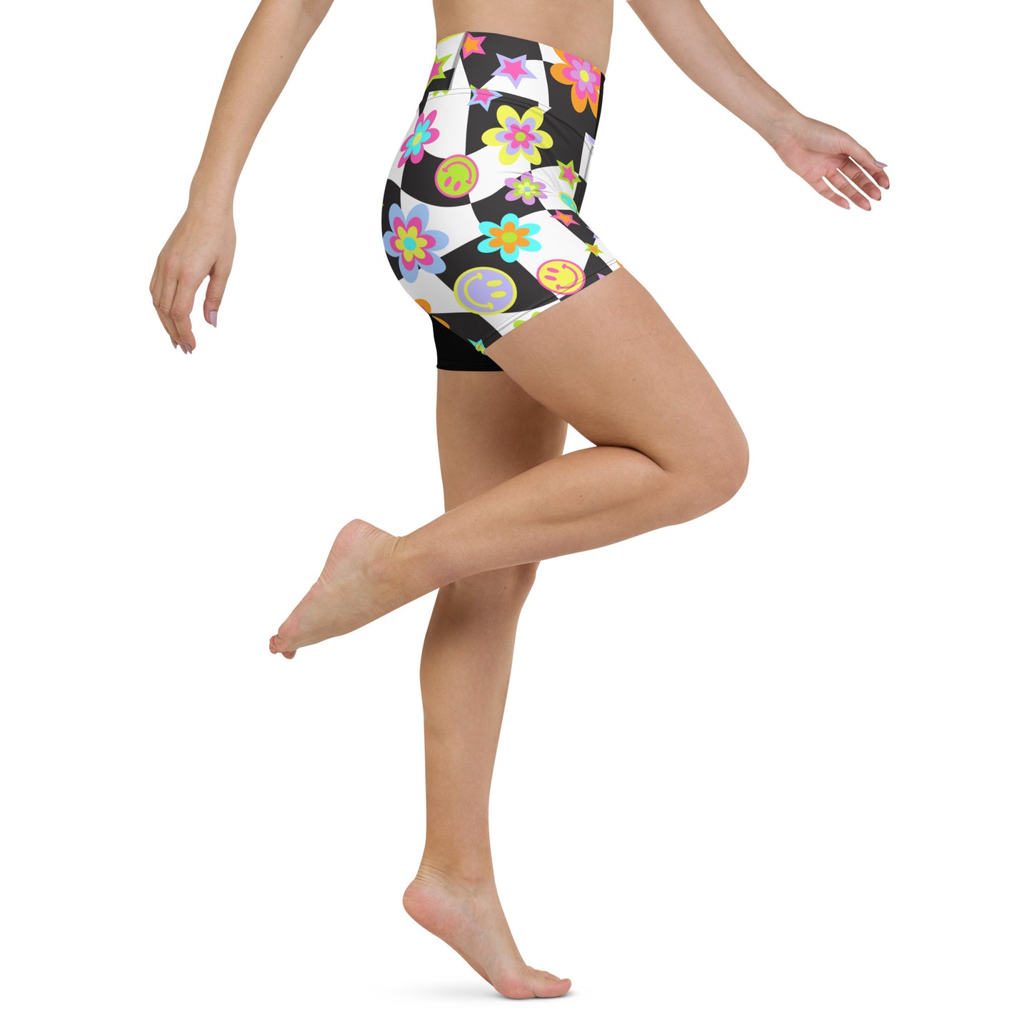 Groovy Checker Yoga Shorts