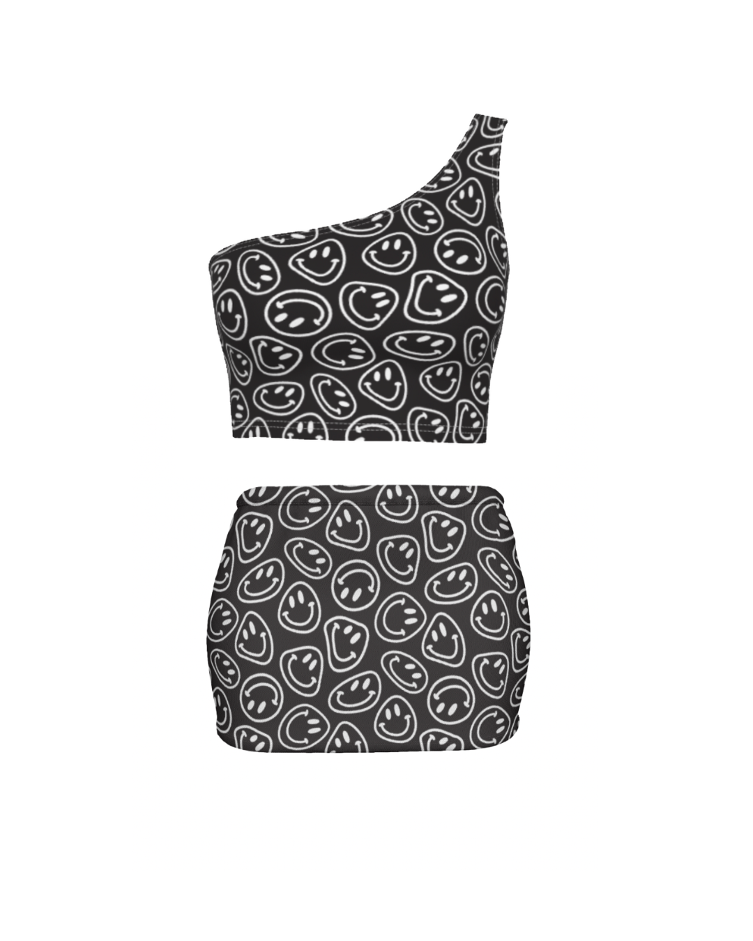 B&W Smiles Micro Mini Skirt