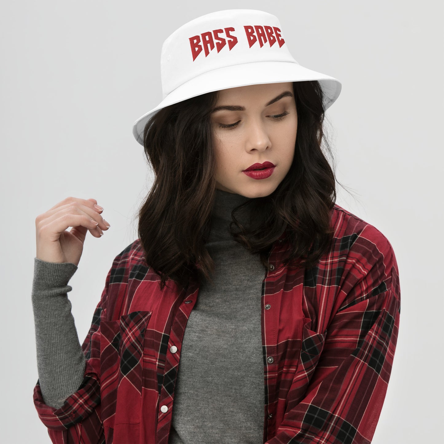 Bass Babe Red Bucket Hat