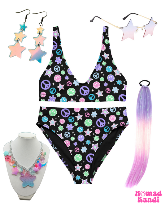 Dark N Groovy Padded Bikini Top