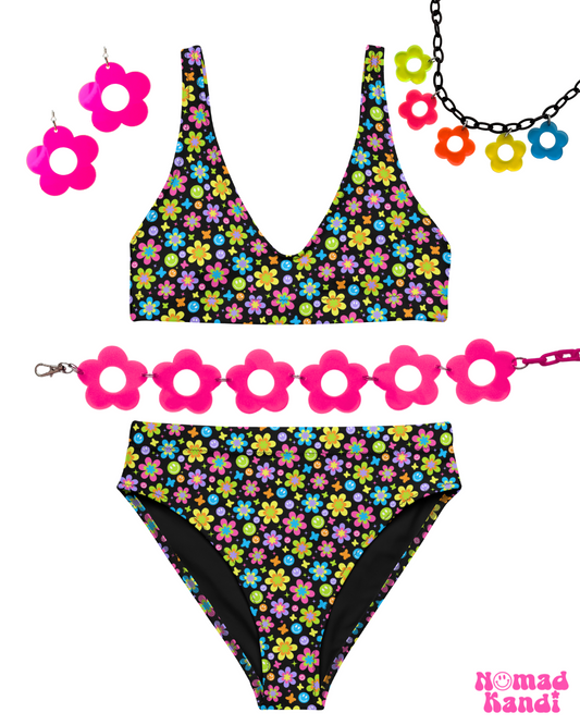 Flower Funk Bikini Top