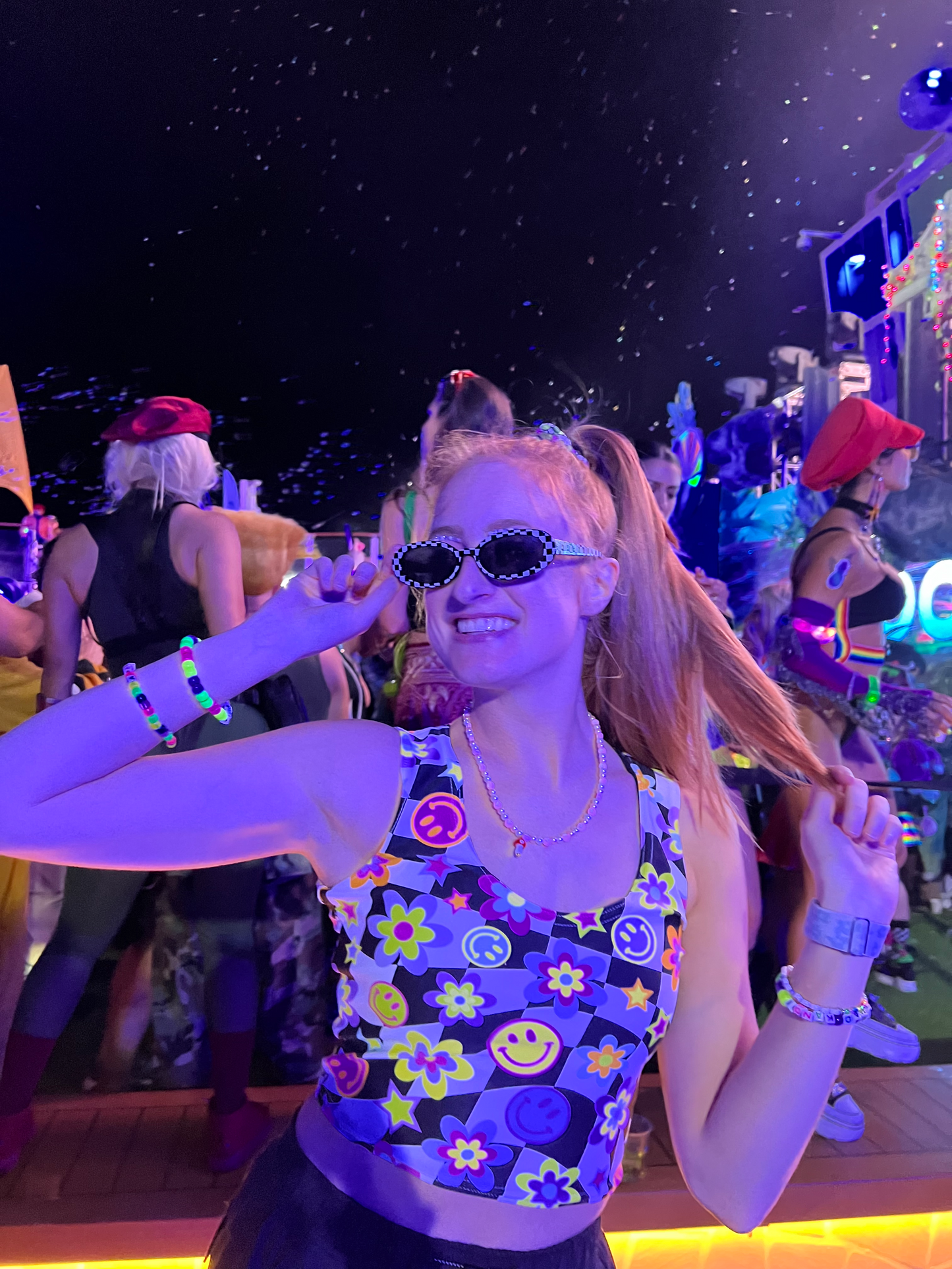 Groovy Checker Crop Top