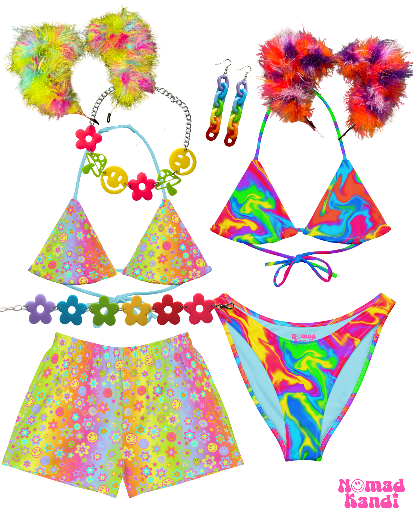 Rainbow Chain Earrings