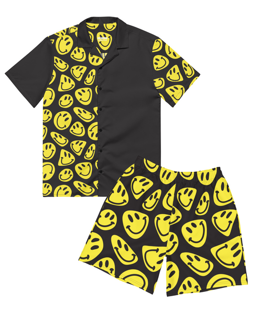 Trippy Split Smiles Button Shirt