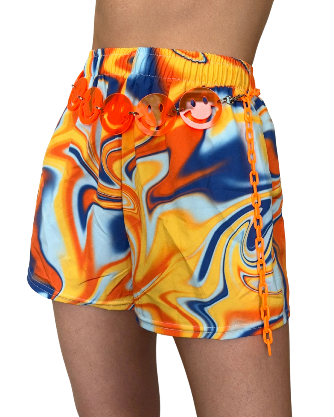 Orange Swirl Women’s Athletic Shorts