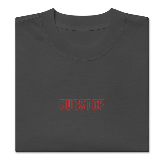 Dubstep Red Oversized Faded T-shirt