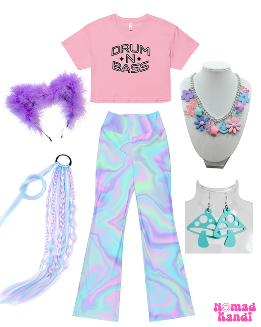 Pastel Watercolor Flare Pants