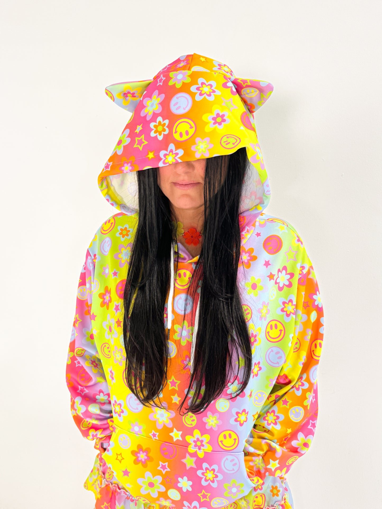 Electric Daze Kitty Hoodie