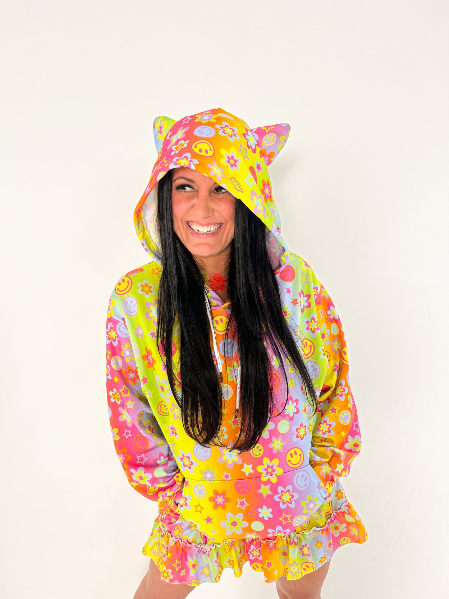 Electric Daze Kitty Hoodie