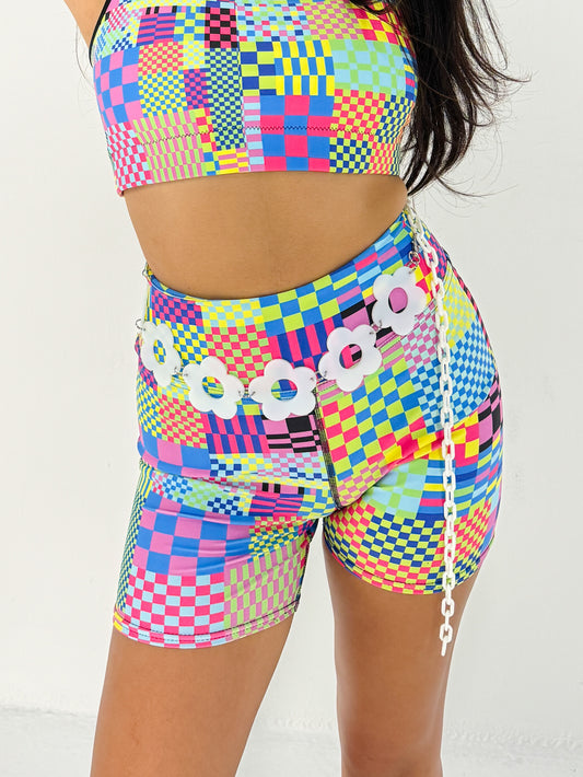 Glitch Yoga Shorts