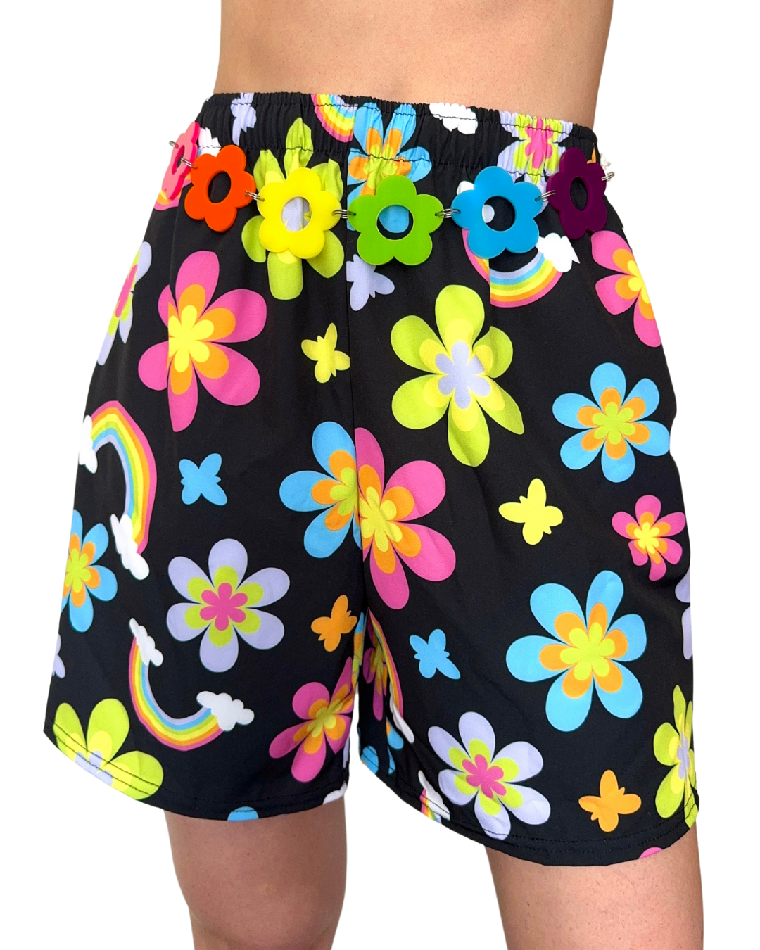 Groovy Rainbow Daisy Belt