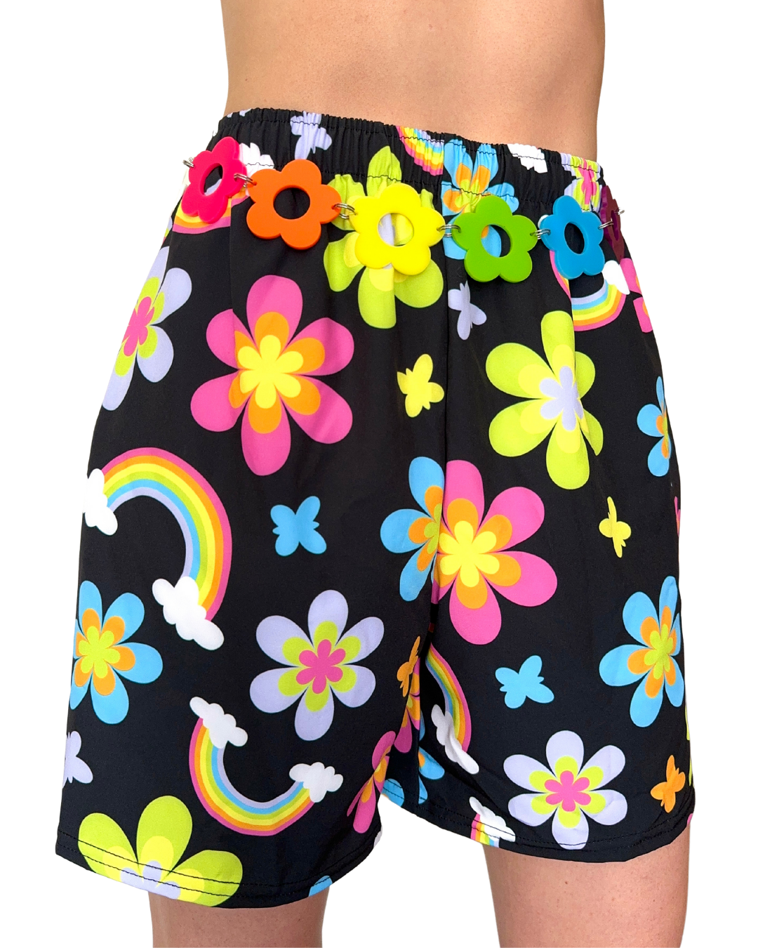 Groovy Rainbow Daisy Belt