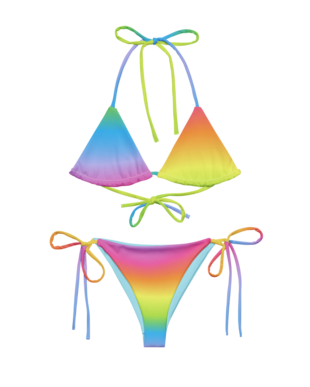 Rainbow Bright String Bikini Top