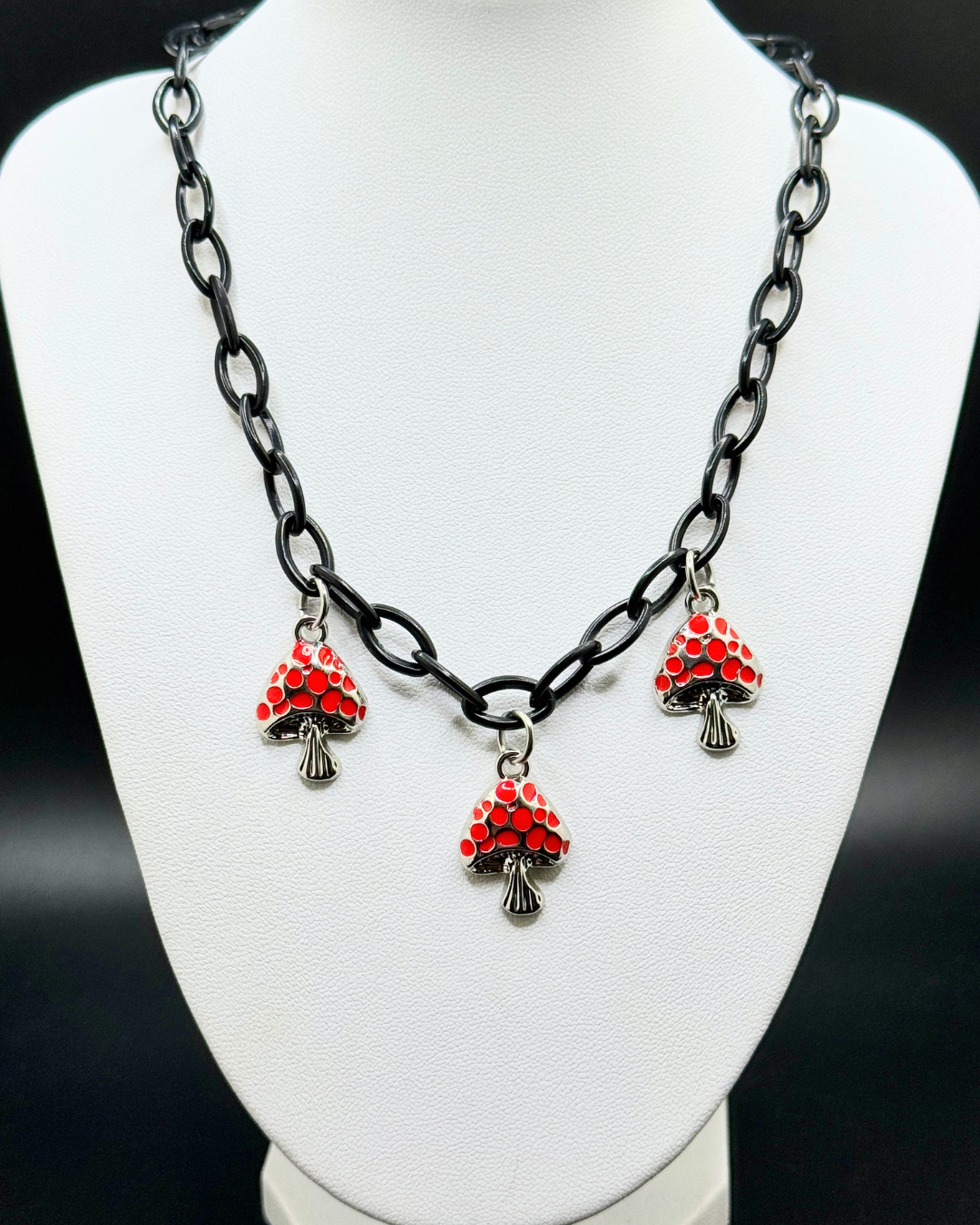 Red Mushroom Charm Choker