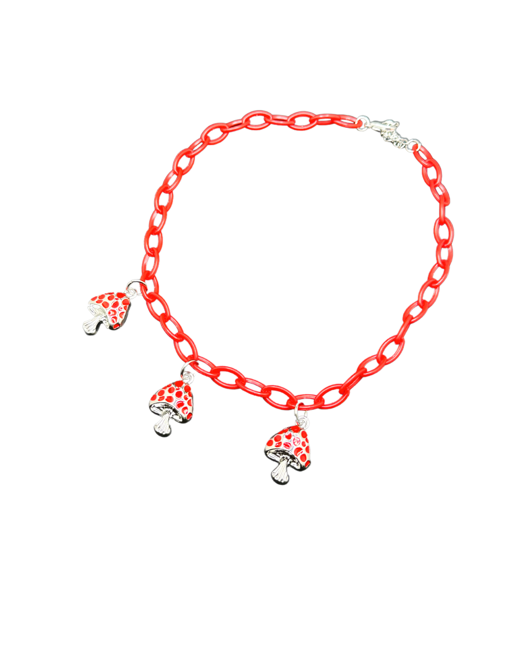 Red Mushroom Charm Choker