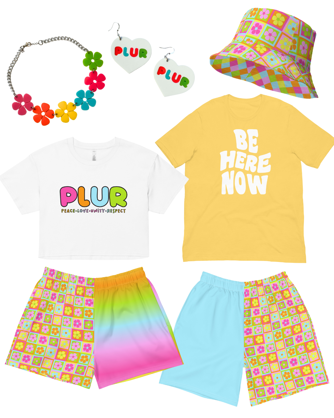 PLUR Bright Crop Top