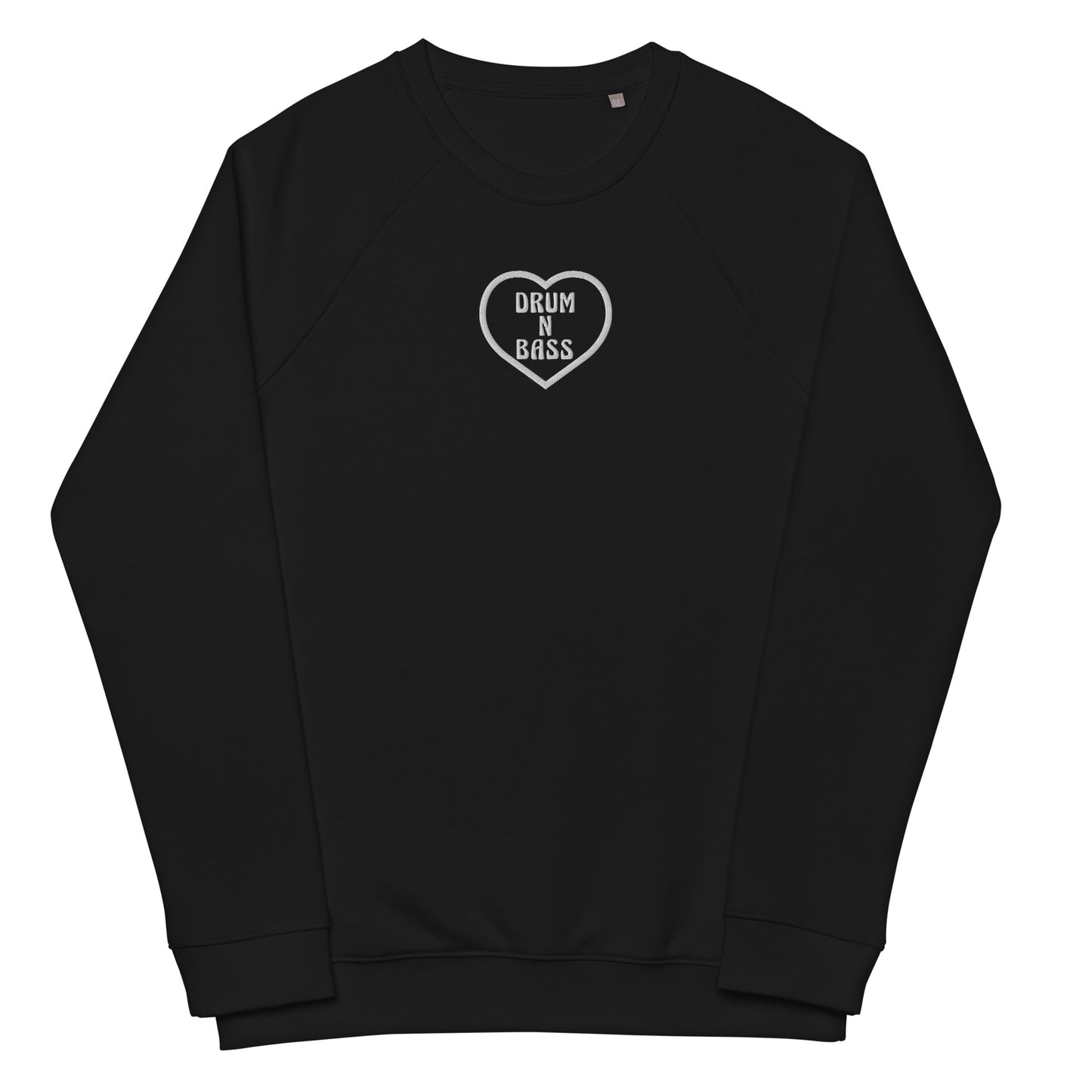 Drum N Bass Embroidered Organic Raglan Sweatshirt