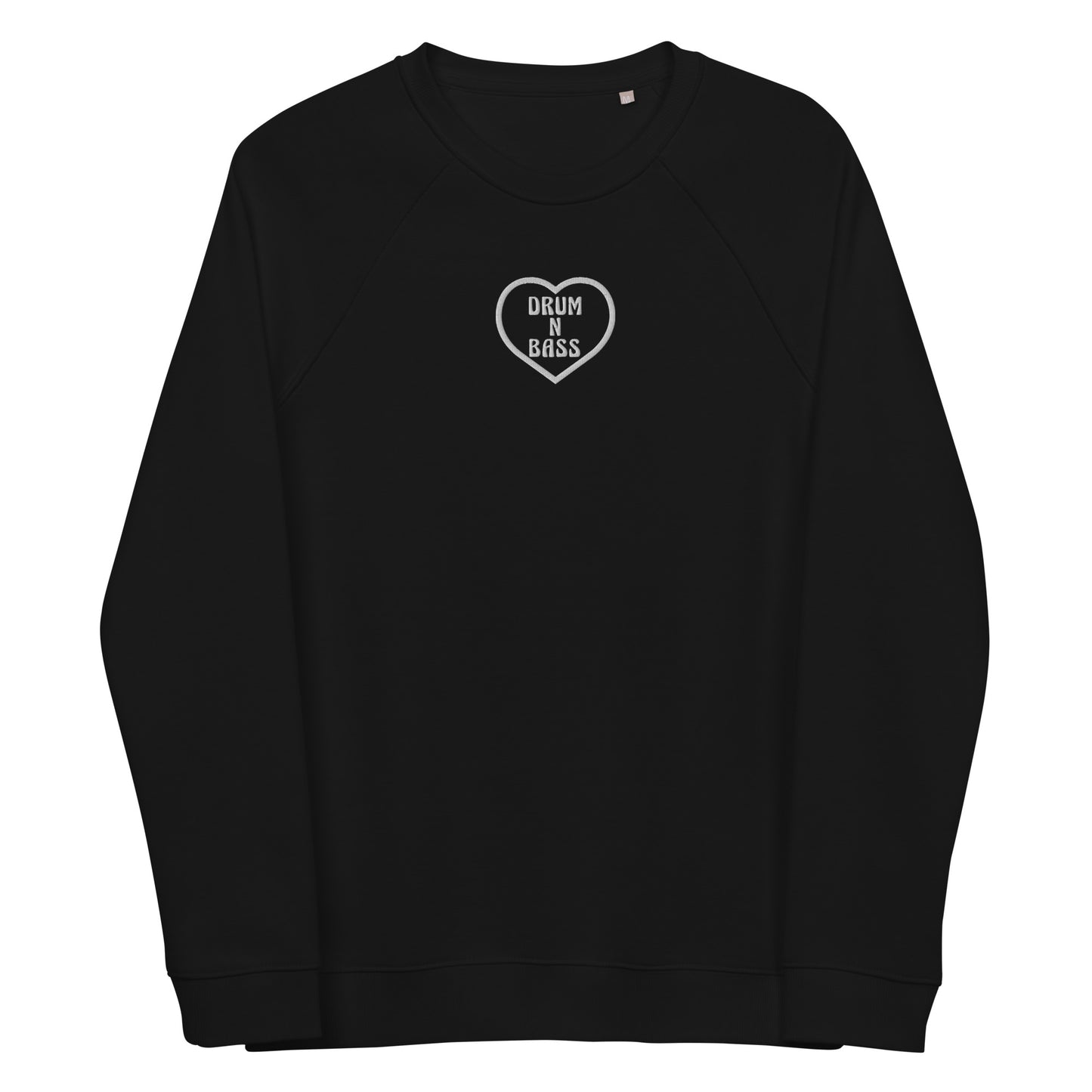 Drum N Bass Embroidered Organic Raglan Sweatshirt