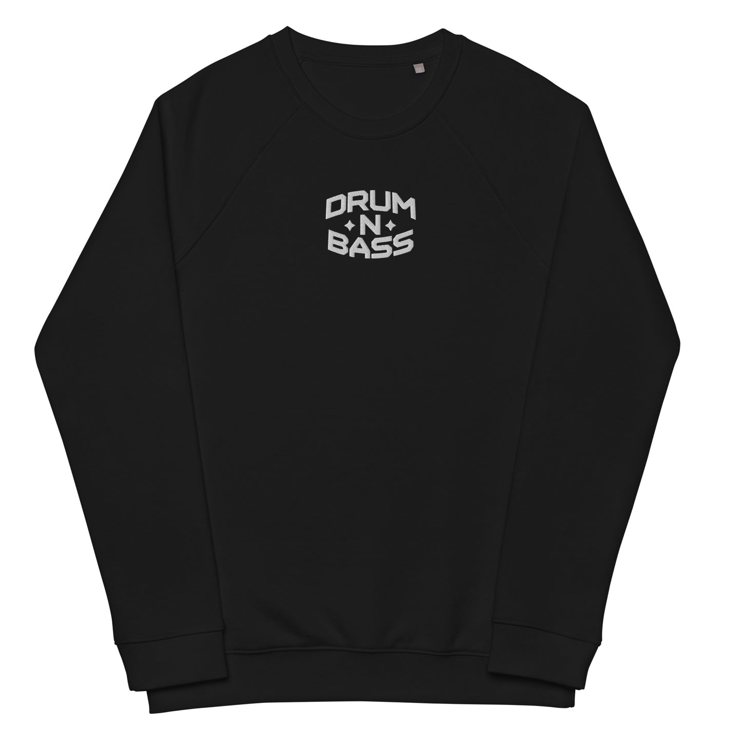 Drum N Bass Embroidered Organic Raglan Sweatshirt