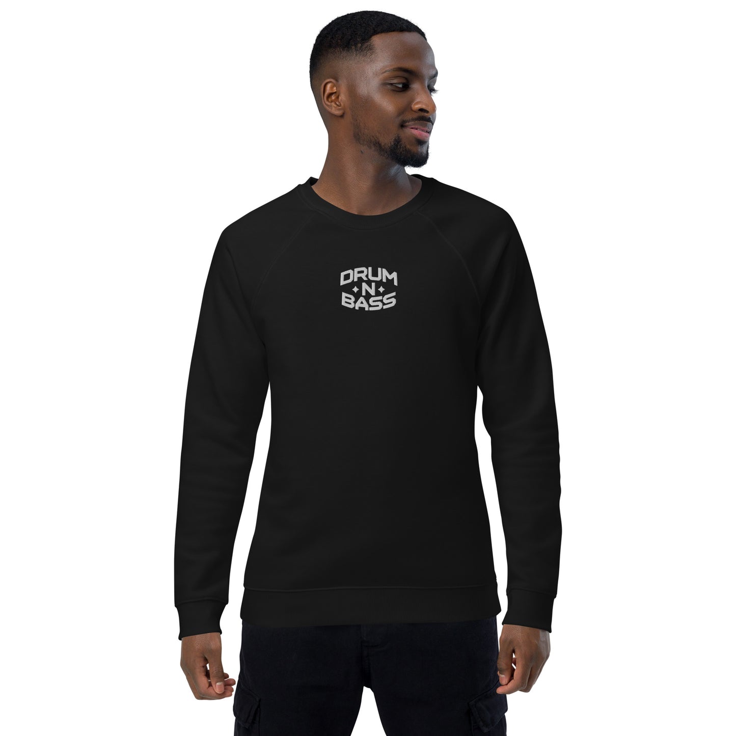 Drum N Bass Embroidered Organic Raglan Sweatshirt