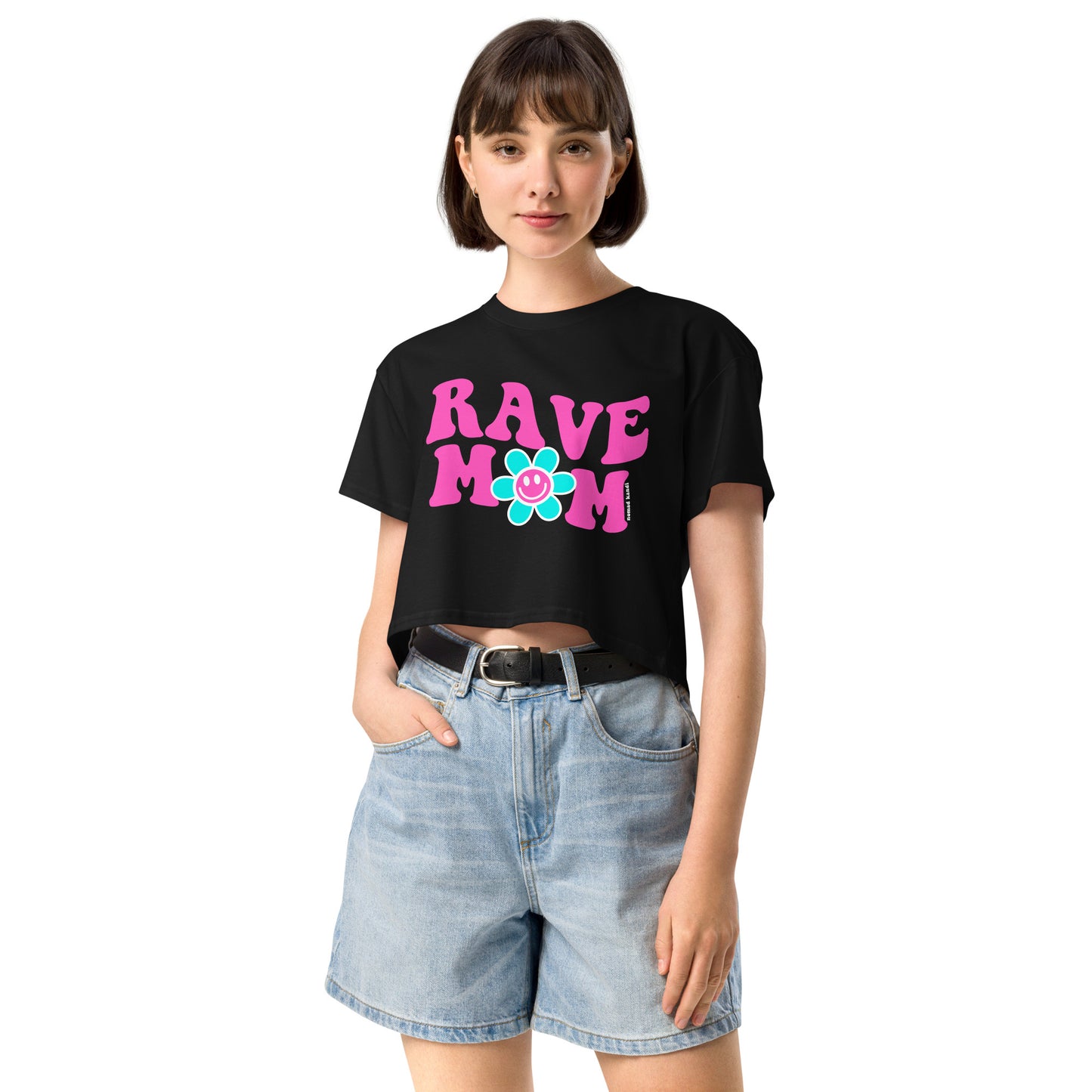 Rave Mom Flower Crop Top