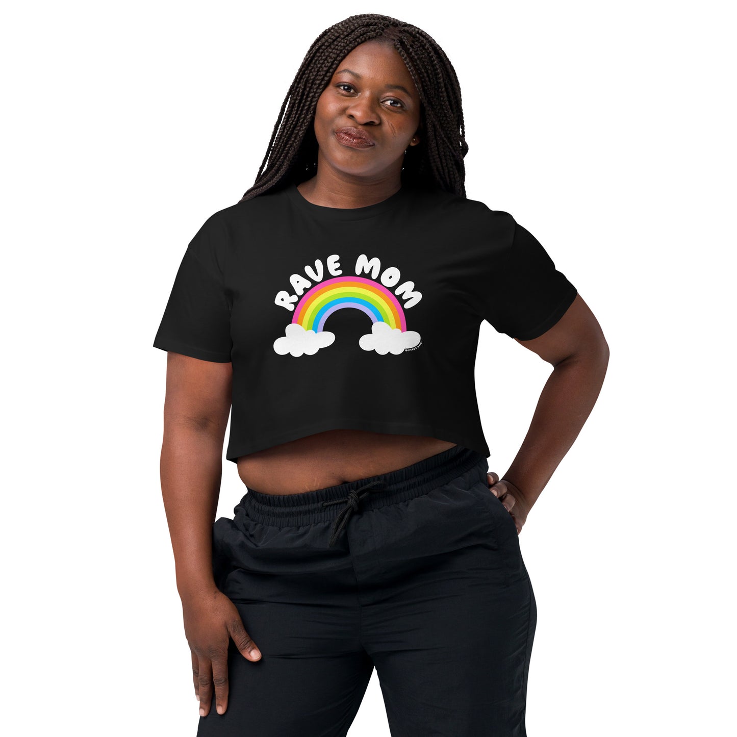 Rave Mom Rainbow Crop Top