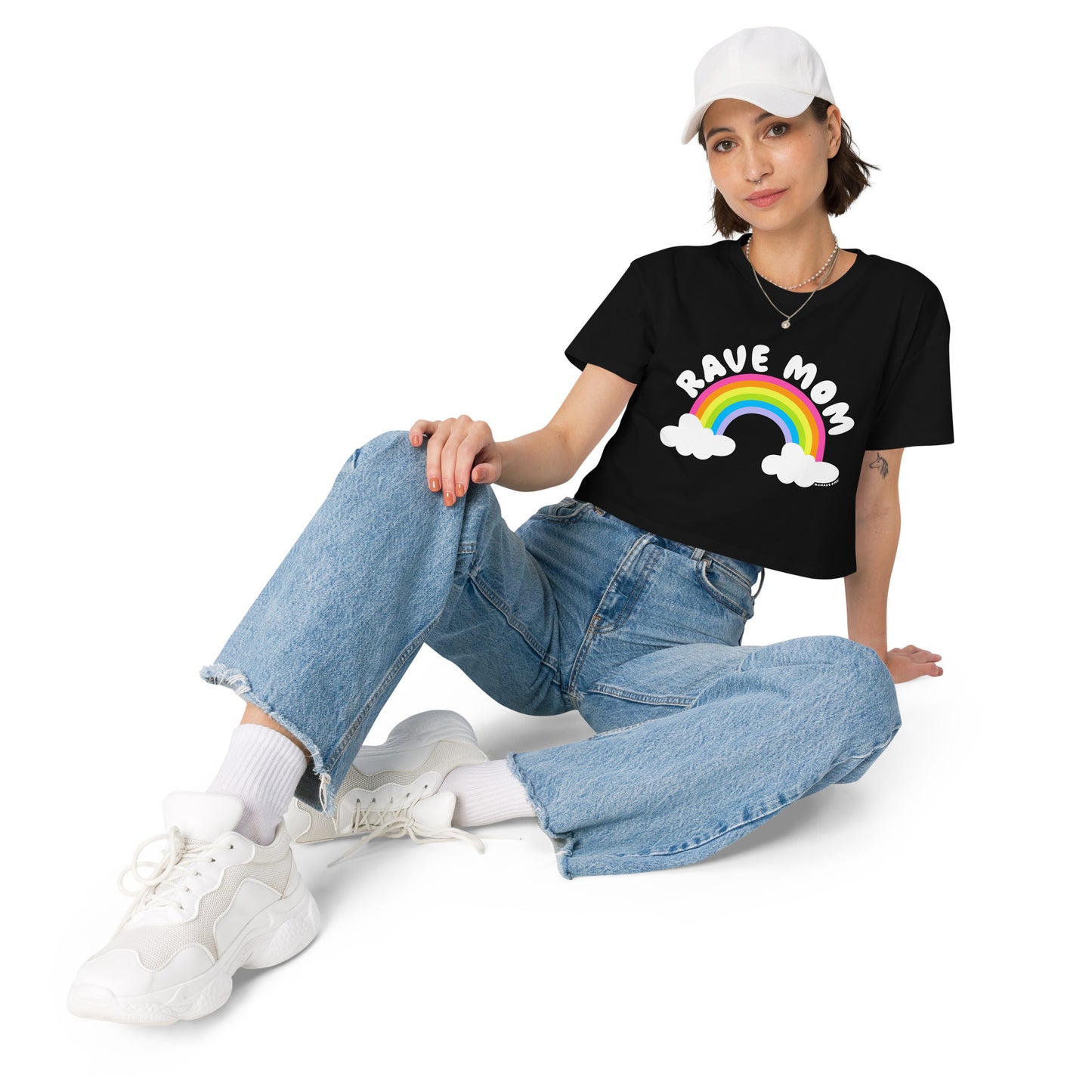 Rave Mom Rainbow Crop Top