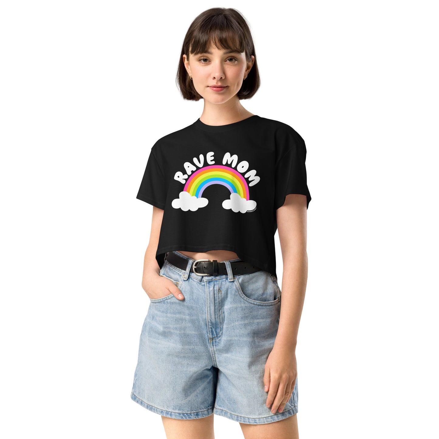 Rave Mom Rainbow Crop Top