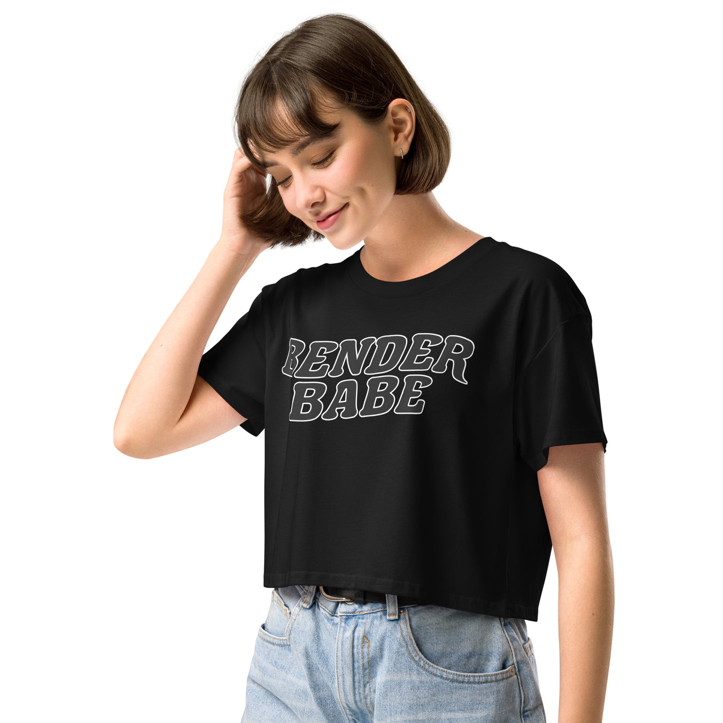 Bender Babe Black Crop Top