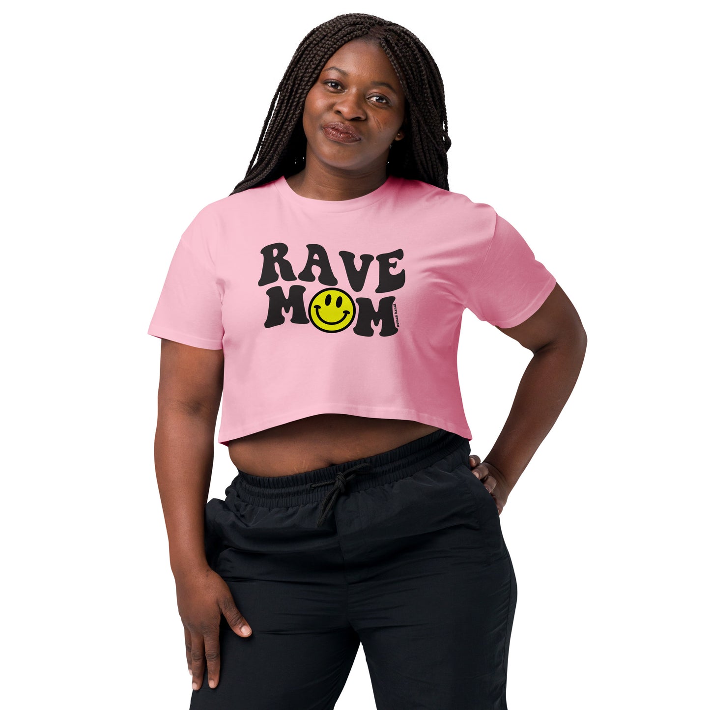 Rave Mom Smiley Crop Top