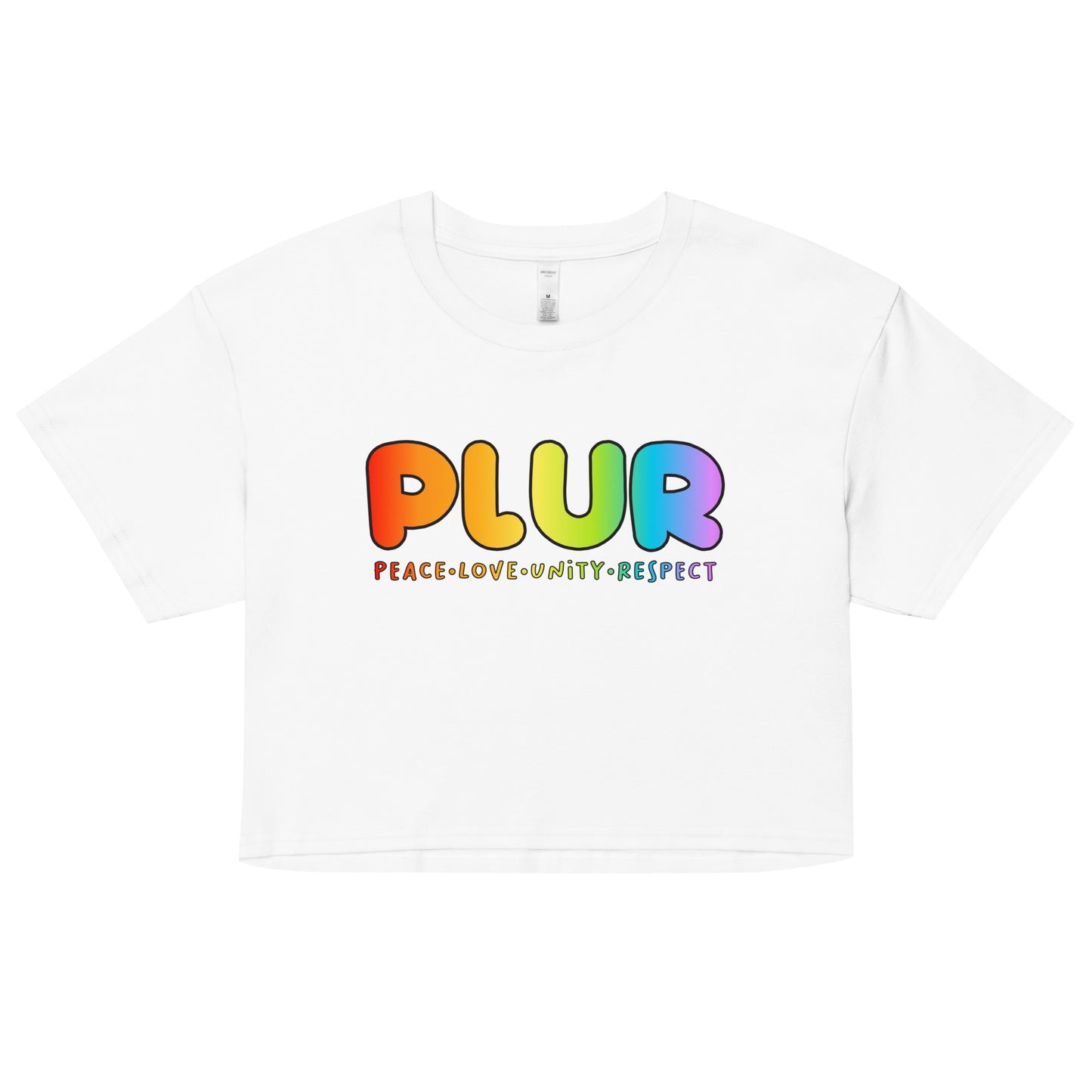 PLUR Rainbow Crop Top