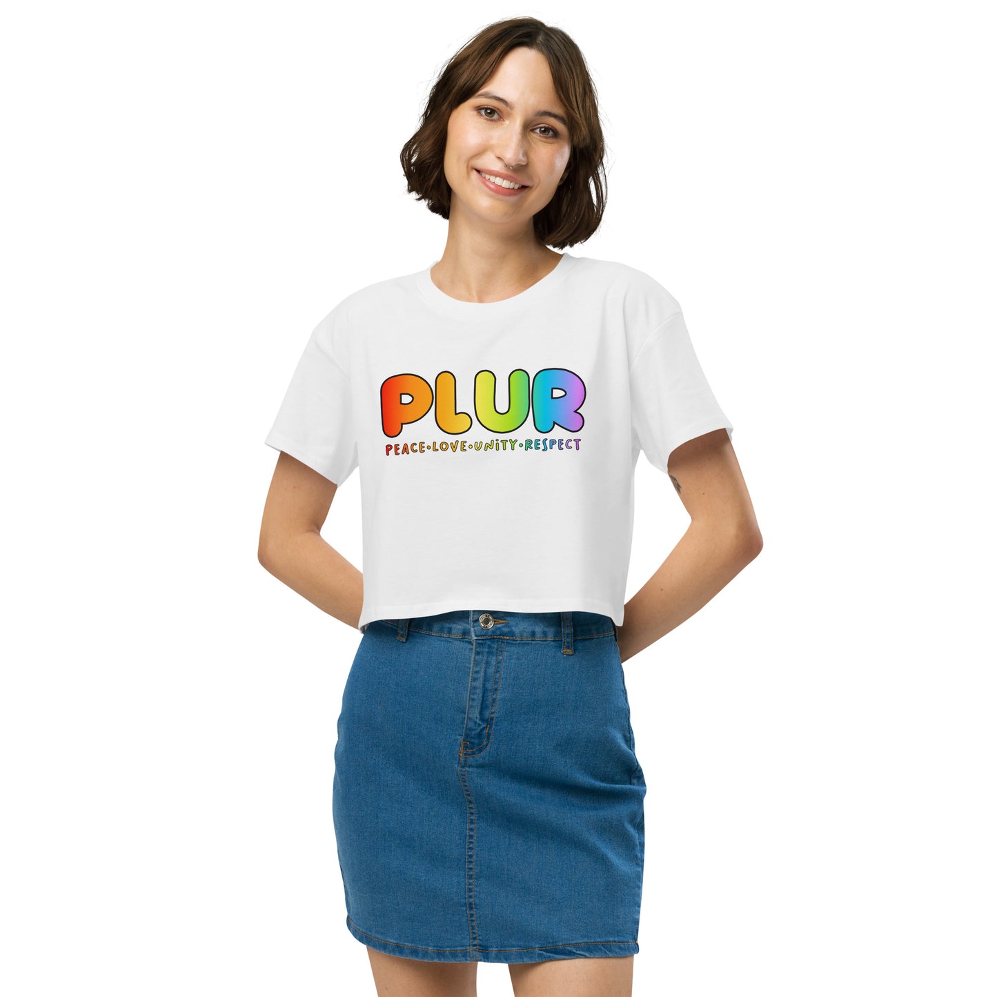 PLUR Rainbow Crop Top