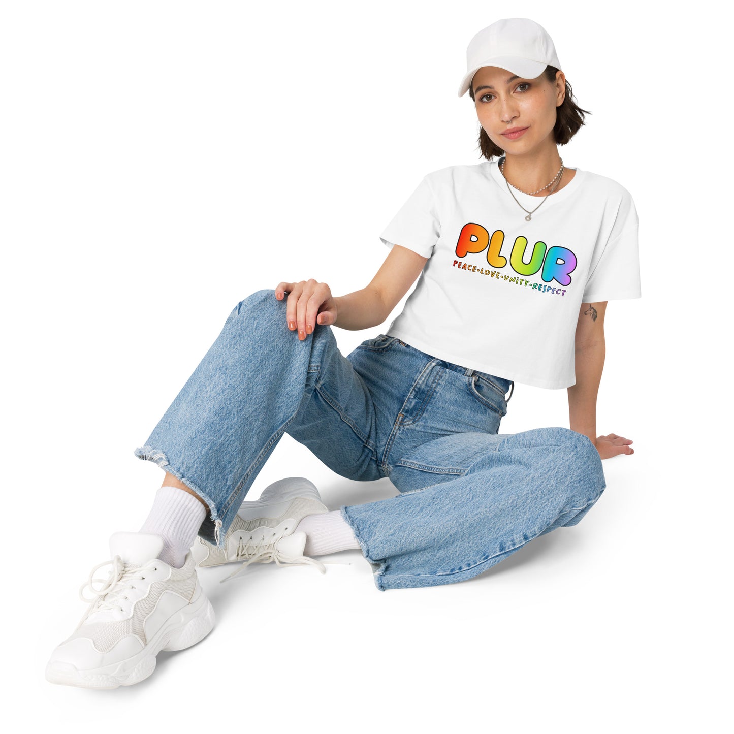 PLUR Rainbow Crop Top