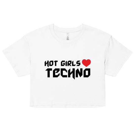 Hot Girls Love Techno Crop Top