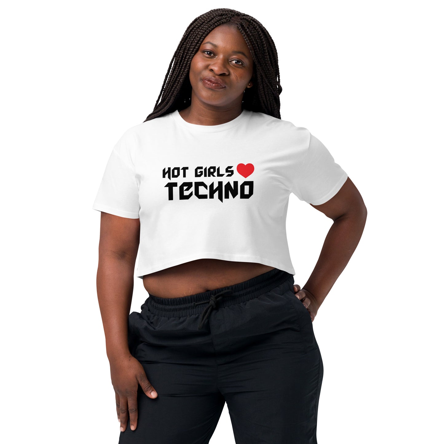 Hot Girls Love Techno Crop Top