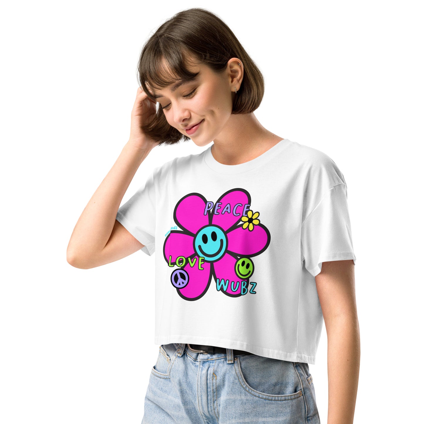 Peace Love Wubz Flower Crop Top