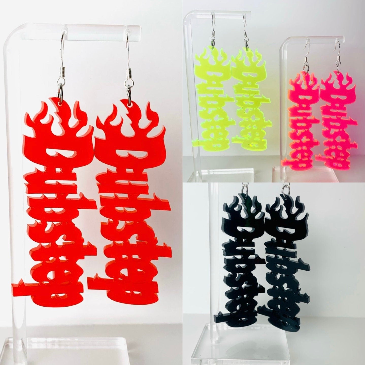 Dubstep Flame Earrings