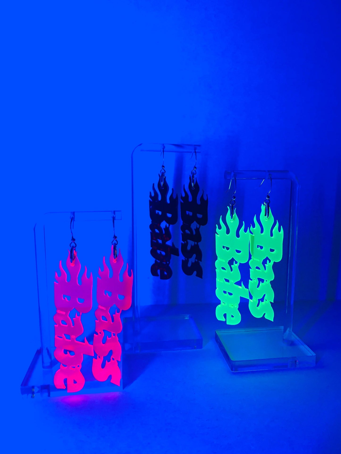 Bass Babe Flame Earrings