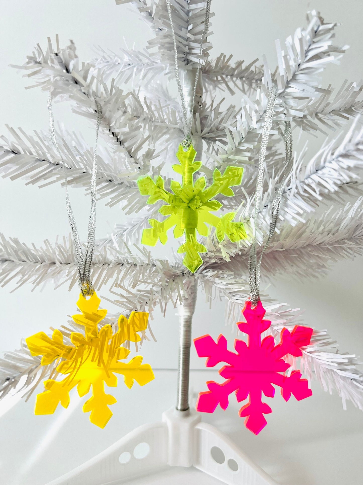 Neon Snowflake Ornament Gift Set