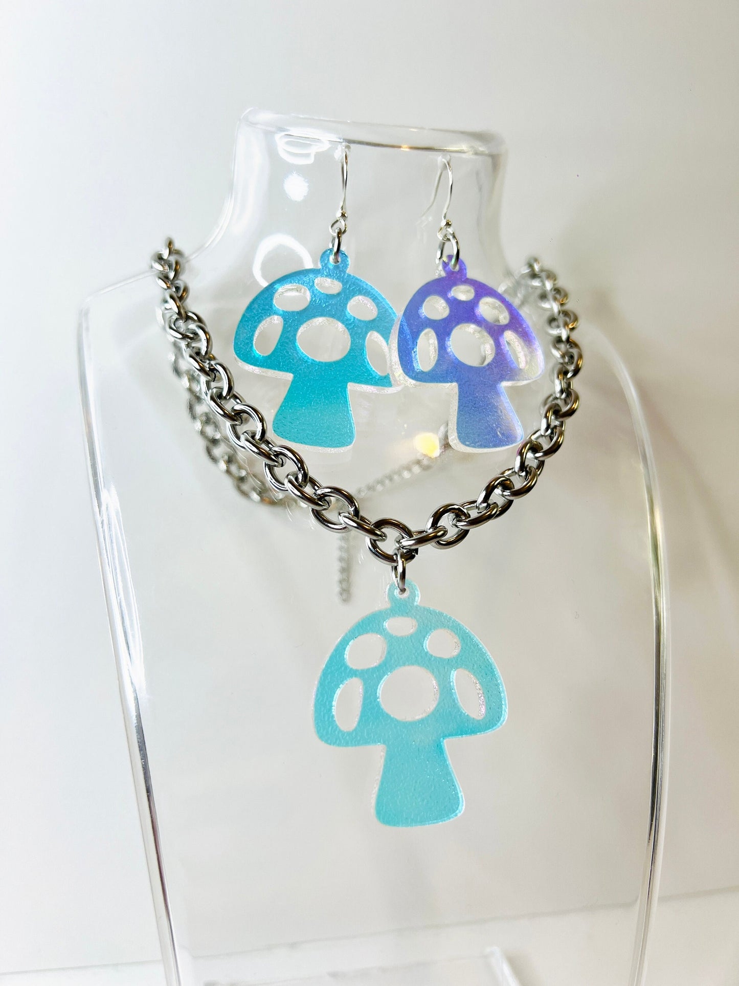 Iridescent Mushroom Choker