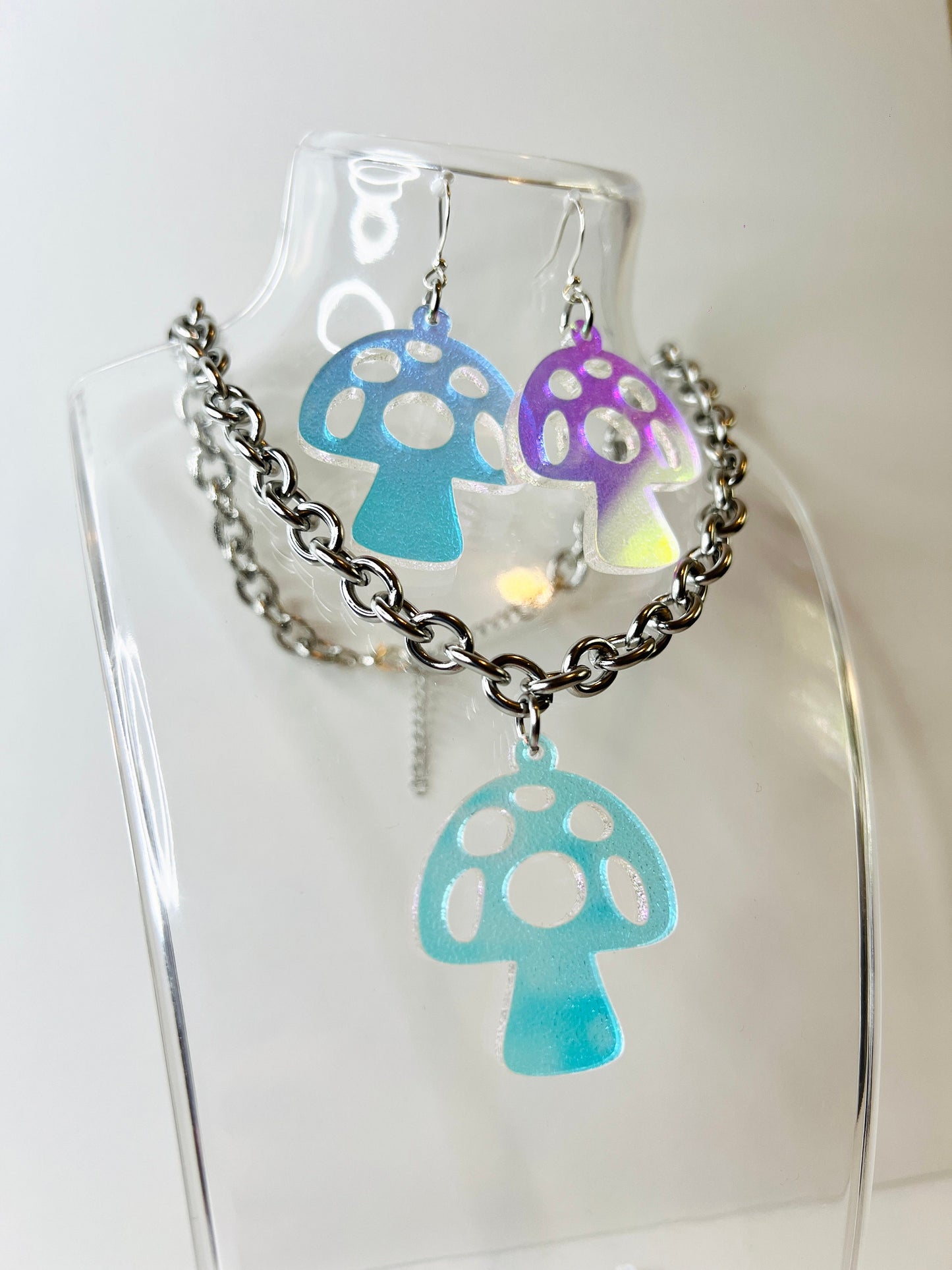 Iridescent Mushroom Choker