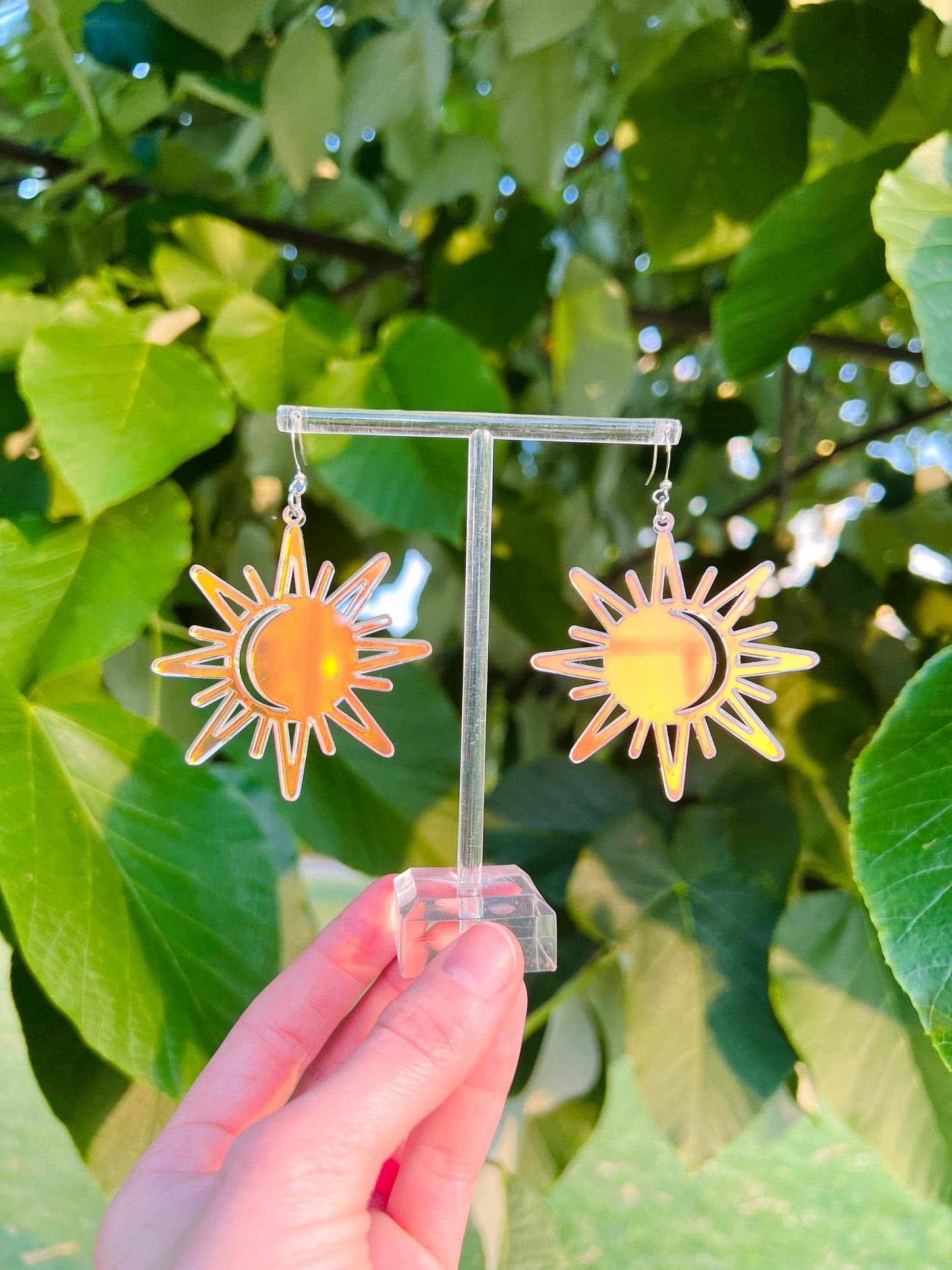 Sun & Moon Iridescent Earrings