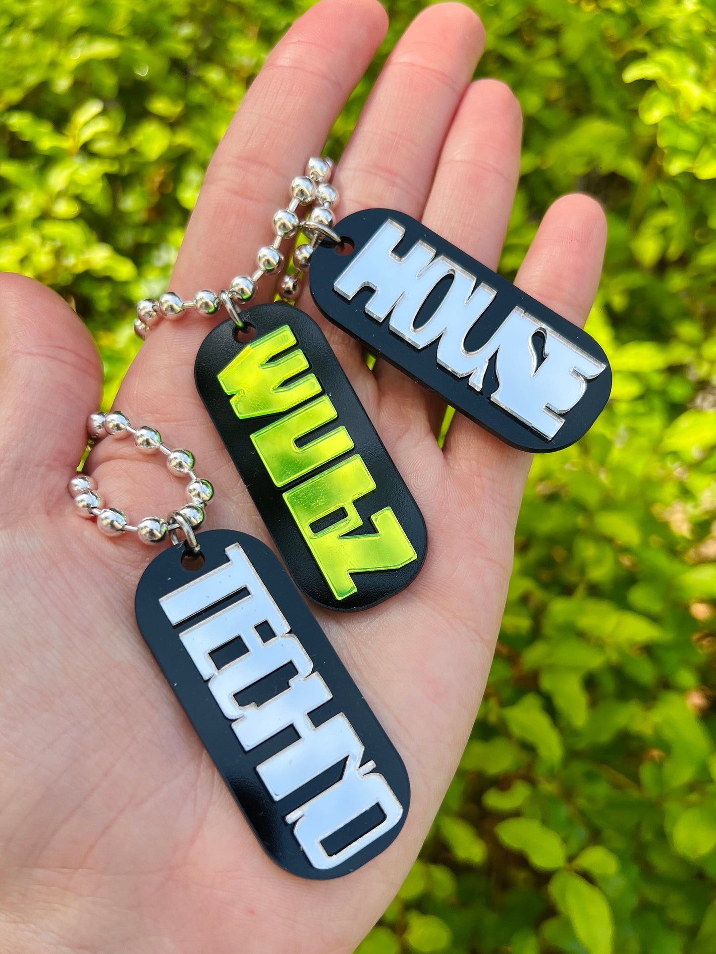 House Music Dog Tag Necklace