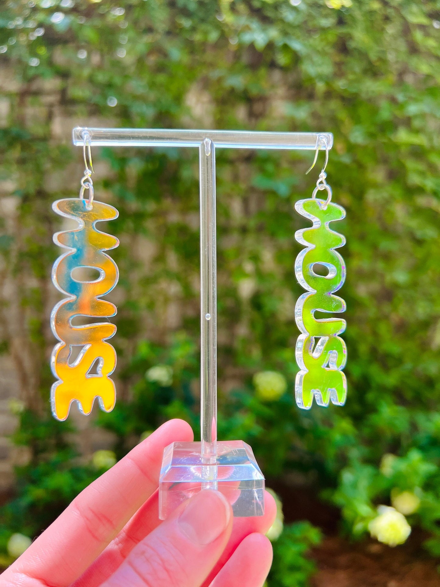 House Earrings Iridescent