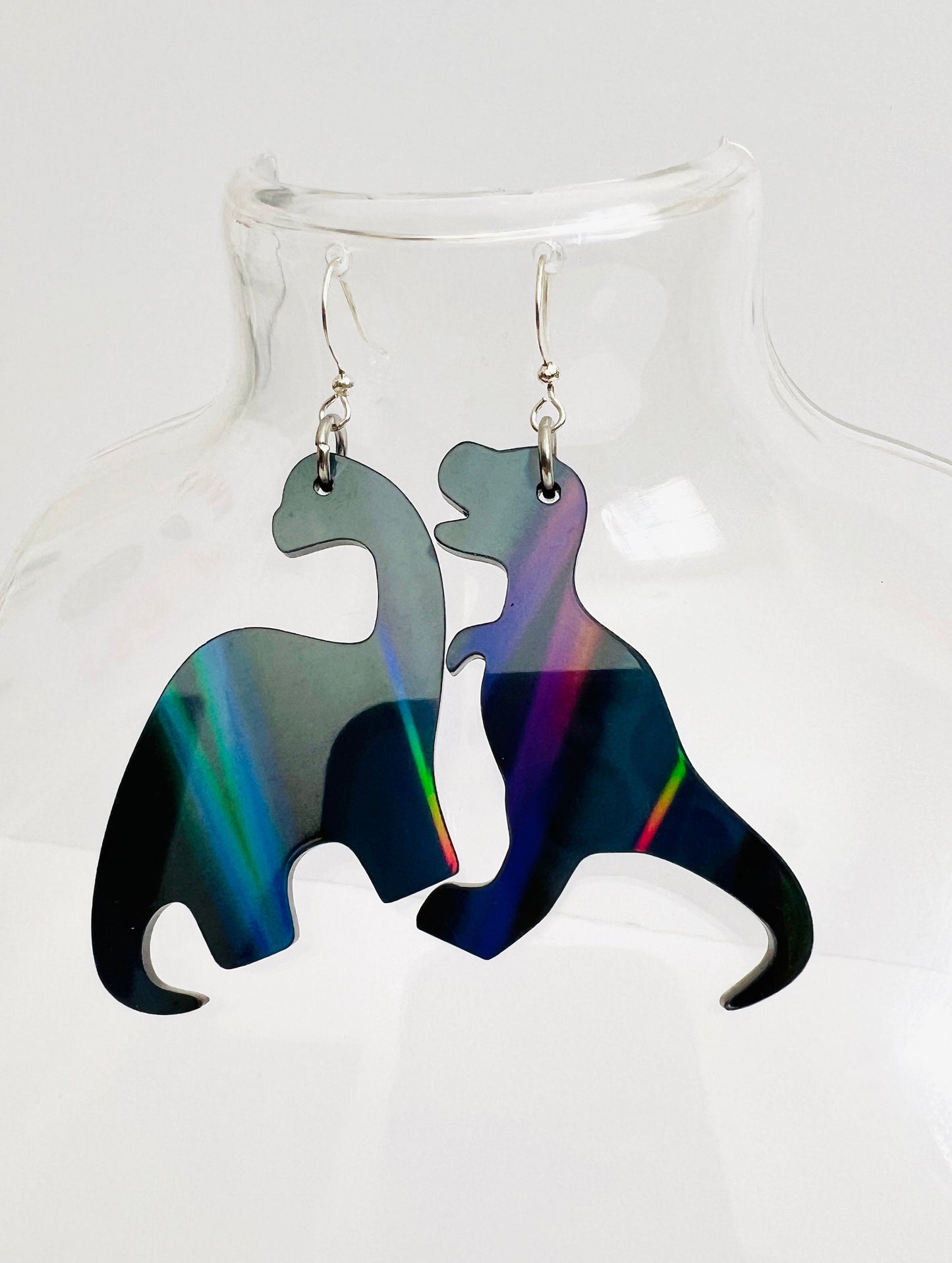 Dino Roar Earrings- Midnight Prism Limited Edition